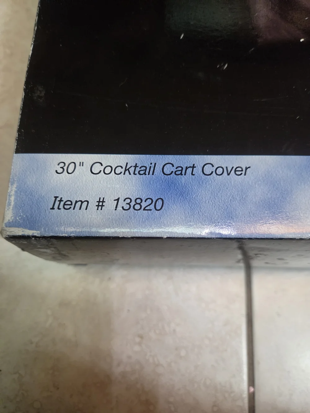 Cocktail Cart Cover - Black - Unbranded